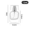 En stock Botella de vidrio Botella de perfume 15 ml Botella de perfume Botella de perfume de pequeña capacidad Botella para trasvasar perfume Botella portátil