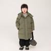 Changguo Ropa Chaqueta Larga de Plumas para Niños Ropa de Invierno para Niños Pequeños y Jóvenes Estilo Coreano Pluma de Pato Blanca Abrigo Grueso con Capucha