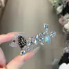 Presilha de Cabelo Super Brilhante com Strass para Cachorrinho, Presilha Bico de Pato, Presilha Lateral, Estilo Coreano Doce e Fashionável, Presilha Versátil, Presilha para Franja, Acessório de Cabelo