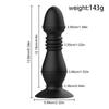 Anillo Anal Retráctil con Control Remoto para Hombres y Mujeres, Vibrador de Tapón Anal de Ventosa de Doble Propósito, Masajeador de Masturbación, Productos para Adultos