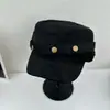 Chapéu de Aba Larga Estilo Workwear Retrô Chapéu de Equitação Chapéu Feminino de Copa Reta Nova Boina Americana Chapéu Azul Marinho Tendência Outono Inverno