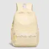 Mochila pequeña de estilo delicado con ribete de encaje y lunares, con un aire coreano, perfecta para que las niñas exploren y tomen fotos mientras viajan.