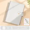 Caderno Retro de Couro Genuíno A5 com Folhas Soltas para Reuniões de Escritório, Couro Macio com Padrão Lichia, Personalizável para Negócios com Impressão de Logo
