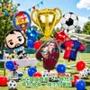 Balões de Folha de Alumínio em Formato de Troféu Hongxiang Sports Jersey, Decorações para Festa de Fãs, Transfronteiriço, Podem Ser Misturados em Lotes