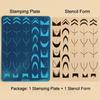 Placa de aço nova para nail art transfronteiriça Linhas geométricas francesas Irregular Sorriso Ferramentas de impressão para nail art em aço inoxidável