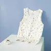 Chaleco de Algodón Puro para Niños Pijama de Verano para Niños Camiseta sin Mangas de Dibujos Animados Ropa Moderna para Niños