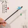 Grampo de Cabelo de Garça Voadora Estilo Antigo Grampo de Cabelo de Ébano Sintético Acessórios Hanfu Novo Estilo Chinês Grampo de Cabelo Cheongsam Joias Atacado para Mulheres