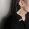 Pendientes de aro de acero de titanio de estilo simple para mujer, pendientes 2022, nueva moda, temperamento, pendientes de círculo personalizados