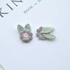 Bordado com folhas flores pequenas feito à mão acessórios para joias DIY material acessórios para roupas acessórios diy atacado