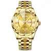 Reloj para Hombre Binbond, Luminoso, Resistente al Agua, Moda de Negocios, Reloj de Cuarzo con Forma de Diamante, Venta al por Mayor Transfronteriza
