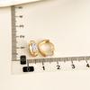 Aretes Geométricos de Estilo Commuter a la Moda, Aretes de Zirconia Personalizados y Versátiles, Aretes de Nicho de Alta Gama, el Mismo Estilo que los Bloggers