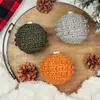 Nuevo adorno de bola de Navidad europea y americana de Amazon transfronterizo, adornos para fiesta navideña, colgante de decoración para árbol de Navidad tejido a mano