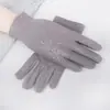 Atacado Transfronteiriço Padrão Verão Jacquard Seda de Gelo Cerimonial Elástico Proteção Solar Performance Primavera e Outono Ciclismo e Direção Luvas Femininas