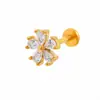 Aretes de Joyería, Aretes de Acero Inoxidable con Circonita, Tachuelas de Labios de Cristal Blanco de Alta Gama de Nicho, Bisutería