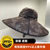 Sombrero de Sol para Hombre, Sombrero de Protección Solar, Sombrero de Sol Anti-UV, Sombrero de Pesca para Exteriores, Sombrero de Pescador Camuflaje para Montañismo, Ala Ancha, Versátil