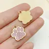 28 Goteo de Aceite Dibujos Animados Brillo Fino Pata de Gato Huella de Pata de Oso Colgante DIY Etiqueta para Cachorro Etiqueta para Mascota Accesorios de Joyería