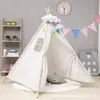 Tienda india para niños pintura a mano diy graffiti casa de juegos interior actividades al aire libre para padres e hijos triángulo tienda pequeña