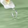 Anillo de Dedo Índice Abierto Sólido Moda Femenina Simple Estilo Nacional Hielo Triturado Plata Pura 9999 Serpiente Espiritual para Pie