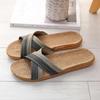 Suministros del Fabricante Pantuflas de Lino para Todas las Estaciones para Parejas para Interior Absorbentes de Sudor Silenciosas Ligeras Pantuflas para Piso de Casa para Mujer en Casa