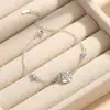 Amor a Primera Vista Pulsera de Flor de Rosa Plata de Ley S925 Estilo Coreano Simple y Personalizada Estilo Ins para Mejores Amigas Joyería de Mano Regalo de Cumpleaños