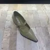 Zapatos de Piel Puntiagudos para Mujer 2026 Nuevos Primavera, Otoño e Invierno Tacón Grueso Tacón Bajo Tacones Altos Retro Franceses Zapatos Mary Jane