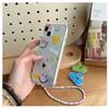 Funda Colorida Smiley Apple 15 Orejas de Gato para Teléfono Móvil para iPhone16promax Resistente a Caídas Cadena de Mano Funda Suave
