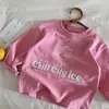 Camada Base Redonda Infantil 2026 Novidades Outono Menino Menina Estilo Coreano Casual Desenho Animado Estiloso Manga Longa Camiseta Tendência