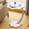 Mesa Pequeña Sencilla, Mesa de Café, Mesa Lateral para Sofá, Mesa de Esquina, Mesita de Noche, Gabinete Lateral Pequeño para Hogar en Sala de Estar, Estante de Almacenamiento, Moderno