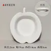 Plato de gres cerámico plato plano plato de gres cerámico de arcilla blanca alta gres pintado a mano gres bajo vidriado