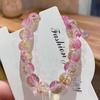 Pulseira de duas cores com contas quebradas e gelo, pulseira para estudantes, pulseira de brincar, atacado, enviar para namoradas, presentes pequenos para o Dia das Crianças, ao redor do dedo, macio