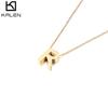 Nuevo Collar de Moda Europea y Americana Brillante para Mujer Cassia Colgante de Acero de Titanio Collar con 26 Letras Mayúsculas Inglesas