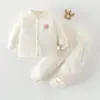 Roupas de Bebê Anyang Roupas para Bebês e Crianças Pequenas Conjunto Acolchoado de 40g com Proteção para a Barriga de Cintura Alta para Meninos e Meninas Roupas de Algodão Venda Quente