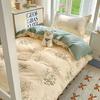 Dormitorio para Estudiantes Universitarios Juego de Tres Piezas Algodón Puro 2025 Nuevo Dibujos Animados Cama Individual Sábanas Funda Nórdica Cama Sábanas Ropa de Cama