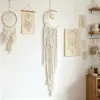 Tapiz Tejido Hecho a Mano Nórdico Atrapasueños Decoración de Habitación para el Hogar Decoración de Casa de Huéspedes Decoración de Pared Bohemia Colgante de Pared