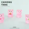 Accesorios de Dibujos Animados 3D DIY, Figuras de Cerditos de Dibujos Animados Luminosos, Materiales para Llaveros Creativos Hechos a Mano de Resina de Dibujos Animados al por Mayor