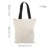 Bolsa de Lona Branca Lisa Bolsa Tote Colorida Pintada à Mão DIY Bolsa de Lona de Grande Capacidade Logo Personalizado