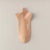 Calcetines de Azulejo 98% Algodón para Primavera y Verano para Mujer de Algodón Tubo Corto Boca en V Lateral Color Sólido Simples Sin Costuras Calcetines Antibacterianos