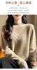 First-Line Clothing 100% lã suéter feminino meia gola alta borla strass pulôver suéter all-match cashmere malha base camisa