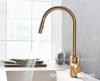 Grifo de cocina para baño Kaiping Youjia, grifo extraíble para fregadero de cobre dorado cepillado, grifo para lavabo de verduras, grifo de agua caliente y fría 4397