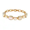 Pulsera Popular de Piedra Ojo de Gato para Mujer, Pulsera de Oro Rosa, Pulsera de Oro de 18K, Suministro Directo del Fabricante Original