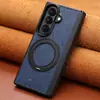 Adequado para capa de telefone com carregamento sem fio Samsung Z Fold 8 Ultra, proteção de 360 graus, fivela de anel rotativa, suporte de suporte magnético no quadro central