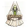 Nuevas decoraciones de madera luminosas de Halloween transfronterizas: gato negro, calabaza, letrero de madera de doble capa, decoración del hogar placa de calavera y fantasma