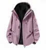 Chaqueta con capucha tres en uno de forro compuesto de grafeno de doble capa, abrigo deportivo unisex con logo impreso