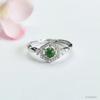Anel Completo Verde Jadeíta Grau A Natural Guan Yu Pedra Preciosa Anel de Dedo Joia Feminina Venda por Atacado ao Vivo Dropshipping S4090702