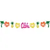Hawaiian Aloha Flamingo Festa Louça de Mesa Tropical Abacaxi Banner Pratos de Papel Guardanapos Copos Suprimentos de Praia de Verão