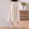 Falda Floral de Algodón para Mujer Verano Nueva Llegada Elegante Elegante Cubre Cuerpo Falda de Línea A Pantalones de Pierna Ancha