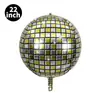 Balão de Filme de Alumínio Colorido Prata Dourado Laser Transfronteiriço Bola Disco Festa de Aniversário Ktv Disco Arranjo de Balões 4D