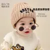 Touca de Tricô Infantil Outono e Inverno Meninos e Meninas Estilo Coreano Ins Touca de Lã Tricotada Quente Touca Pulôver para Bebê