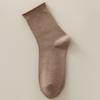 Meias Maternidade Cuidadosamente Selecionadas para Outono e Inverno, Meias Femininas de Algodão Meia-Panturrilha, Meias Slouch de Cor Sólida com Caimento Solto, Meias Sem Costura, Meias para Grávidas de Zhuji