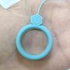 Anillo de Silicona con Gema Lanyard para Teléfono Llavero con Pendiente de Unidad Flash USB Cadena Corta Colgante Anticaída Accesorios para Teléfono